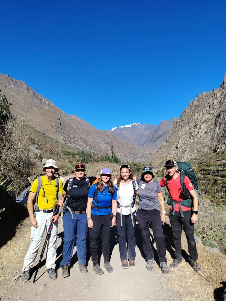 Group of hikers at the start of the Classic Inca Trail