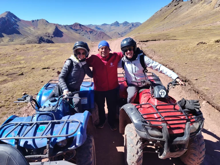 Juan guiding the ATV tour to Rainbow Mountain