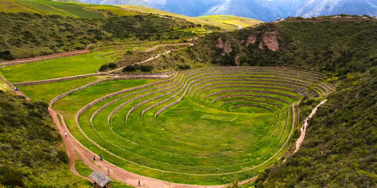 The main circular terraces of Moray seen from above