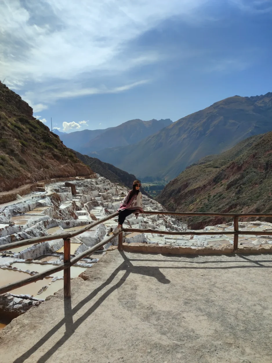 Viewpoint over the Maras salt pans in the Sacred Valley